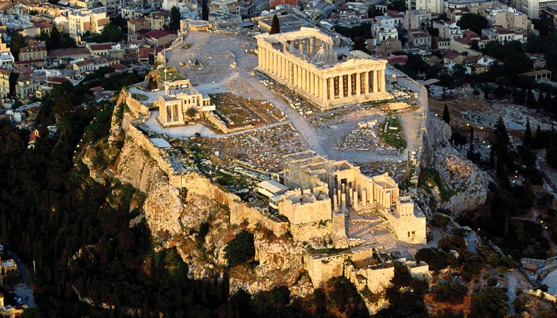 Aerial View of Acropolis of Athens