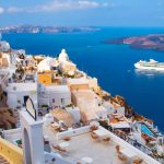 Cruise the Aegean Sea near Santorini a